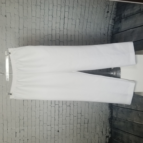 Alfred Dunner SZ 12 Pants Slacks Pull On Elastic Waist White Grandma Core Granny - Picture 2 of 8